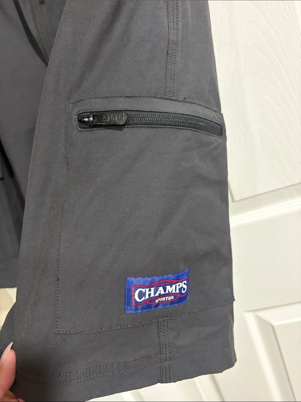 Champs Men's Dark Gray Cargo Shorts with Drawstring
